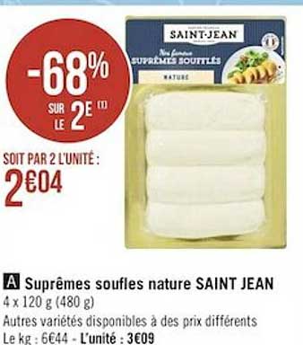 suprêmes soufles nature saint jean -68% sur le 2e