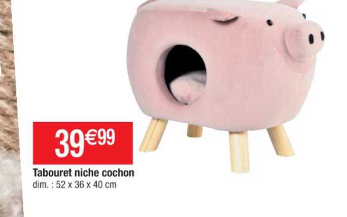 Tabouret Niche Cochon