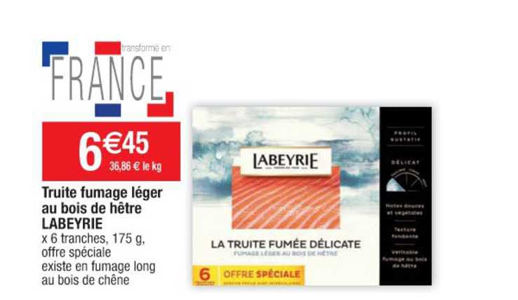 truite fumage léger au bois de hêtre labeyrie