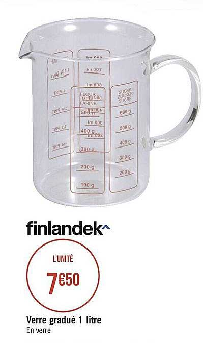 verre gradué 1 litre finlandek