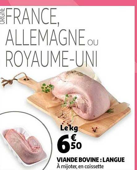 Viande Bovine : Langue