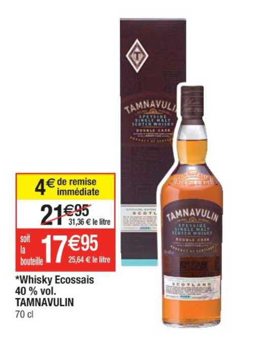 whisky ecossais 40% vol. tamnavulin