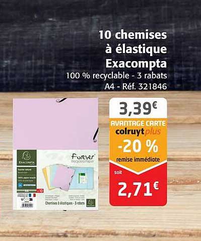 10 Chemises à élastique Exacompta