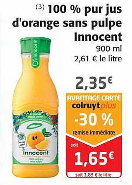 100% Pur Jus D'orange Sans Pulpe Innocent