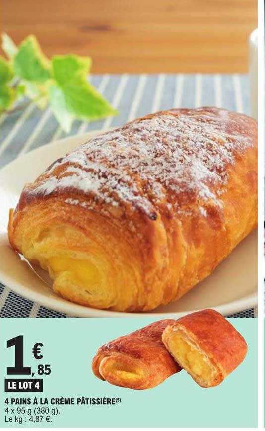 4 pains à la crème pâtissière