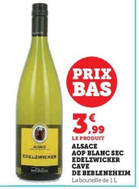 Alsace Aop Blanc Sec Edelzwicker Cave De Bebleneheim
