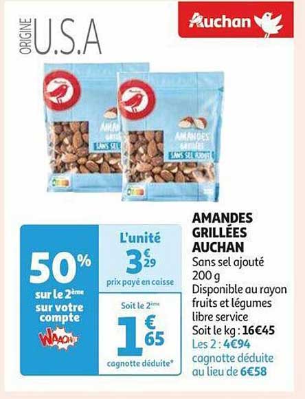 Amandes Grillées Auchan