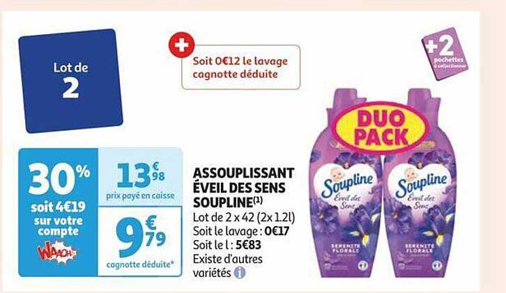 assouplissant éveil des sens soupline