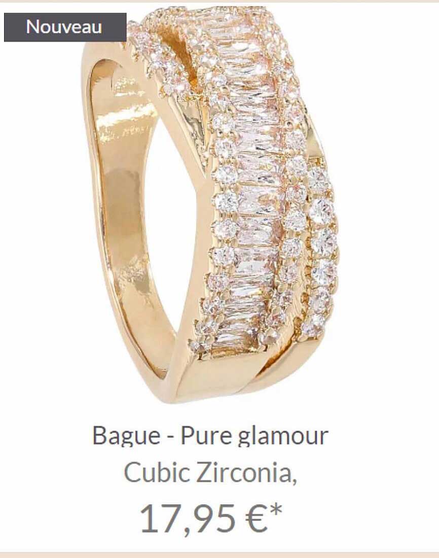 bague - pure glamour cubic zirconia
