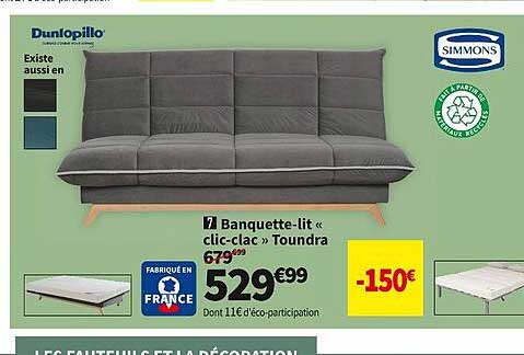 banquette-lit «clic-clac» toundra