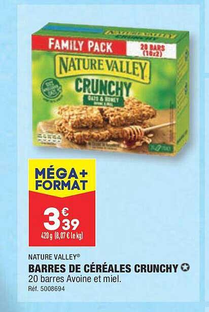 barres de céréales crunchy nature valley