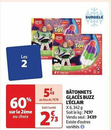 bâtonnets glacés buzz l'éclair