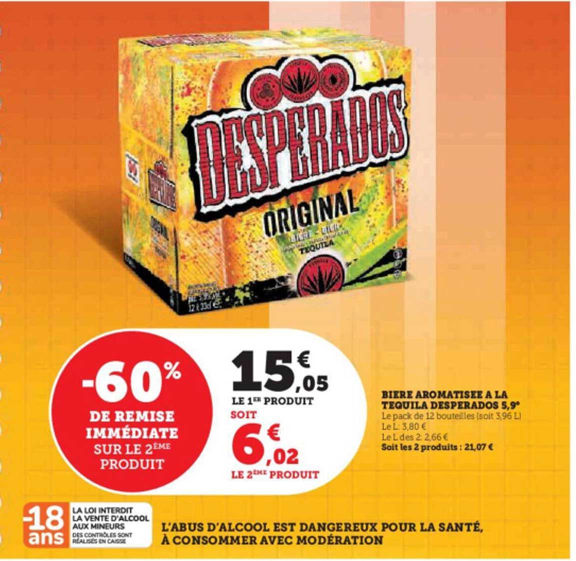 bière aromatisée à la tequila desperados 5,9°