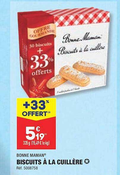 biscuits à la cuillère bonne maman