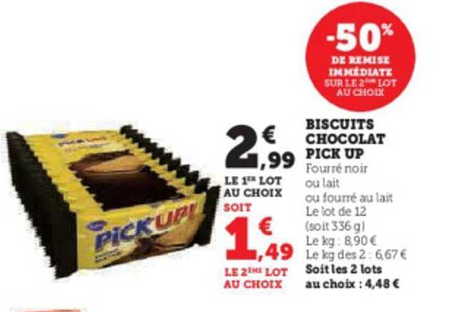 biscuits chocolat pick up
