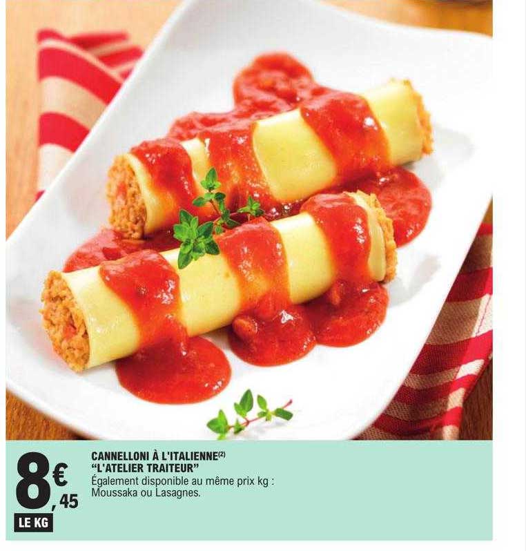 cannelloni à l'italienne "l'atelier traiteur"