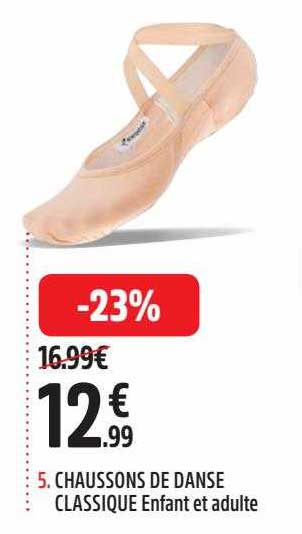 chaussons de danse classique enfant et adulte