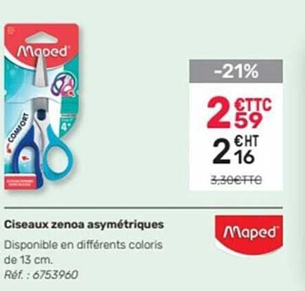 ciseaux zenoa asymétrique maped