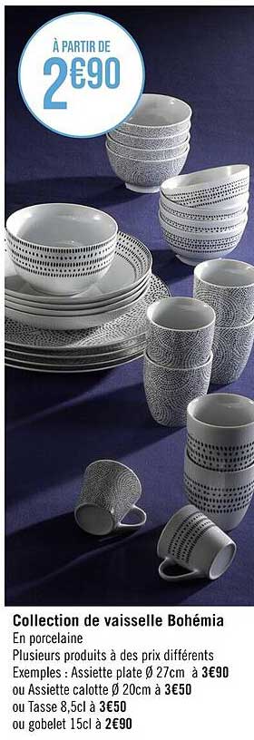 Collection De Vaisselle Bohémia