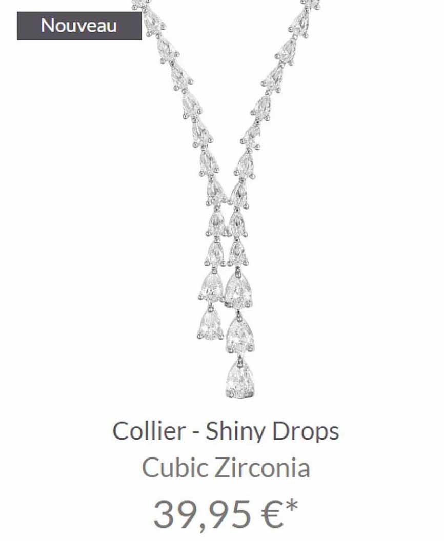 collier - shiny drops cubic zirconia