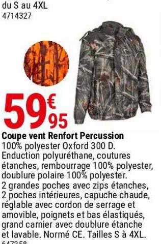 coupe vent renfort percussion