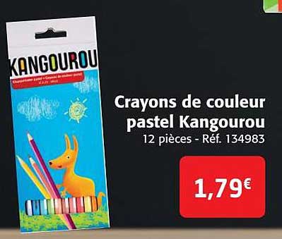 crayons de couleur pastel kangourou