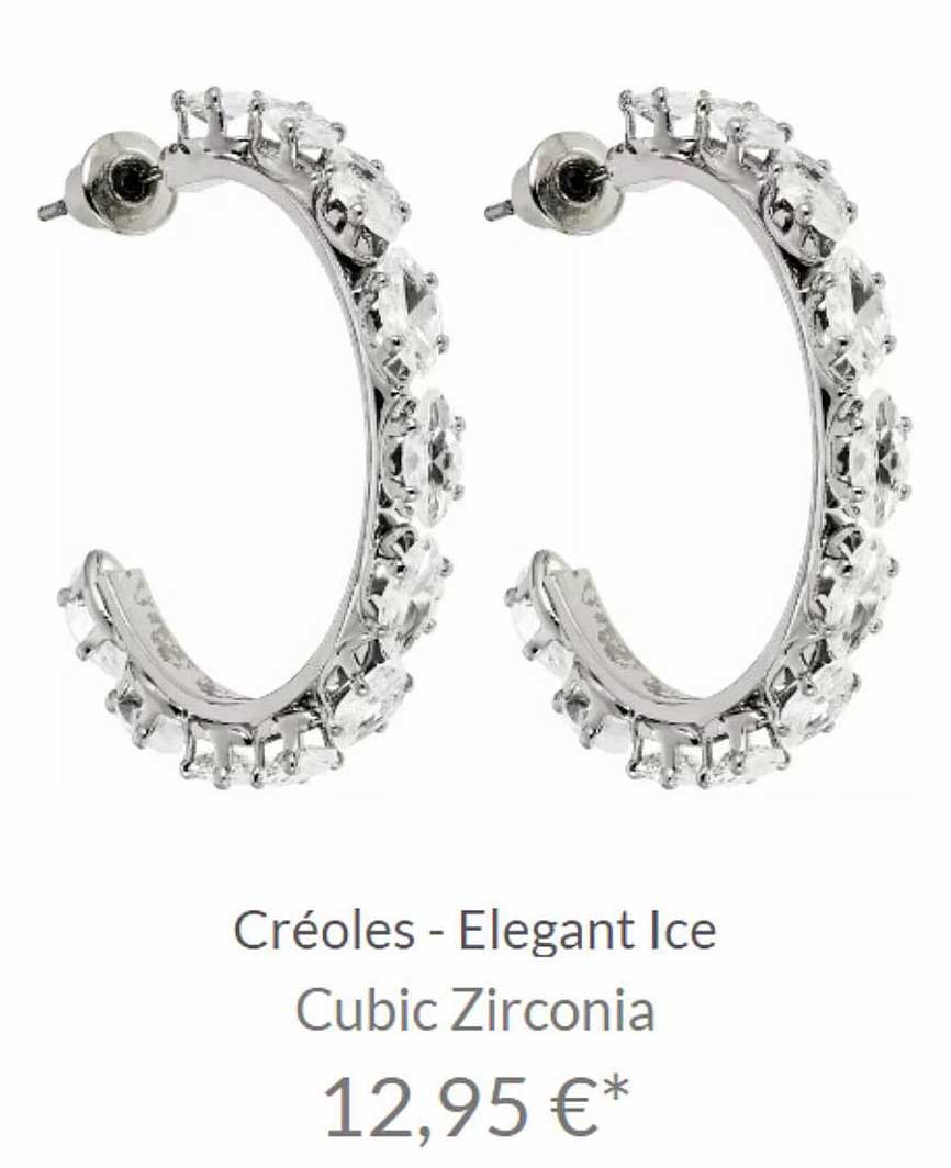 créoles - elegant ice cubic zirconia