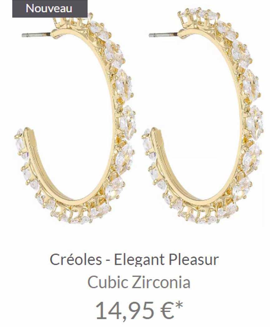 créoles - élégant pleasur cubic zirconia