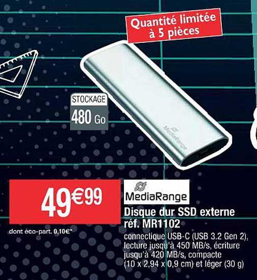 Disque Dur Ssd Externe Mr1102 MediaRange