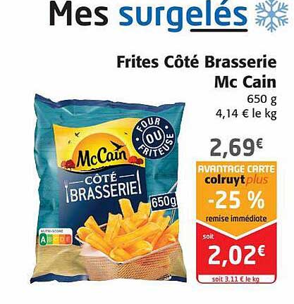 frites côté brasserie mc cain