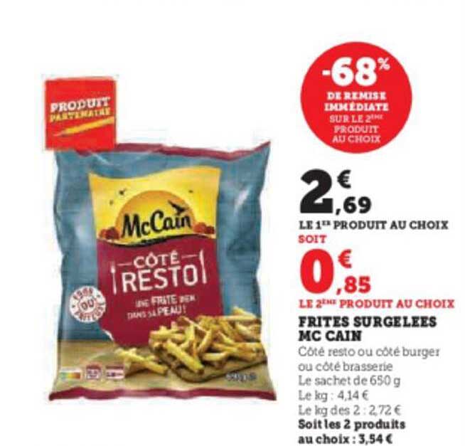 frites surgelées mc cain
