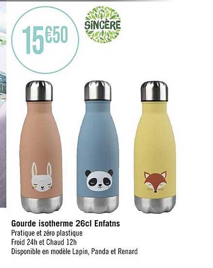 Gourde Isotherme 26 Cl Enfants Sincère