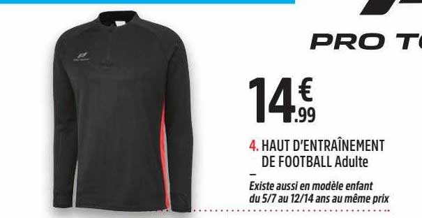 haut d'entraînement de football adulte