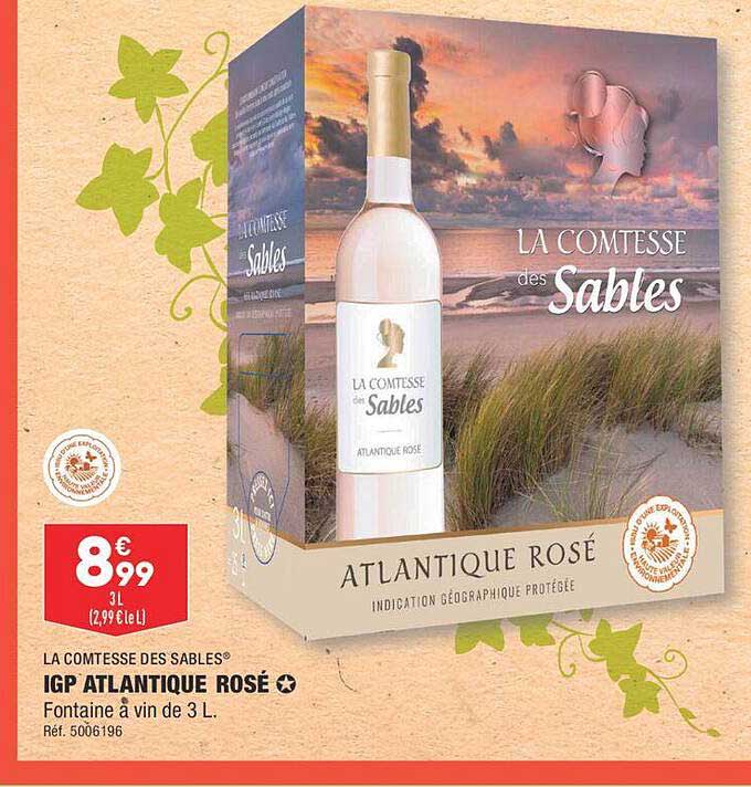 igp atlantique rosé la comtesse des sables