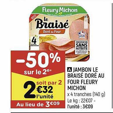 jambon le braisé doré au four fleury michon