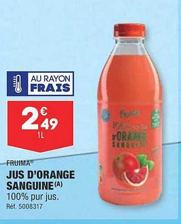 jus d'orange sanguine fruima