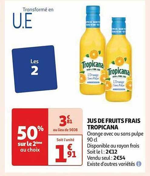 Jus De Fruits Frais Tropicana
