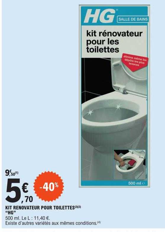 kit rénovateur pour toilettes "hg"