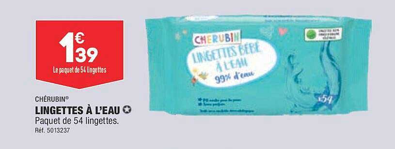 lingettes à l'eau chérubin