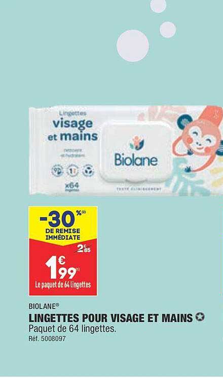 Lingettes Pour Visage Et Mains Biolane
