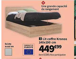Lit Coffre Kronos 140 X 190 Cm
