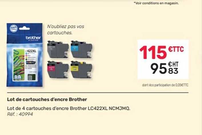 lot de cartouches d'encre brother