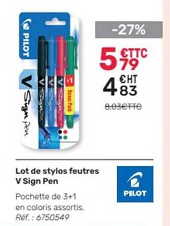 lot de stylos feutres v sign pen