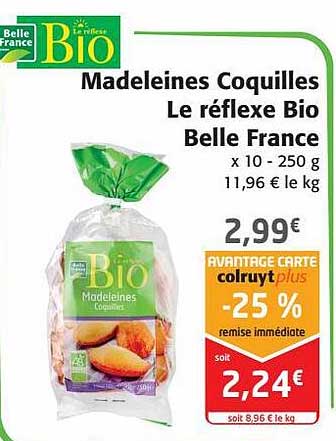 madeleines coquilles le réflexe bio belle france