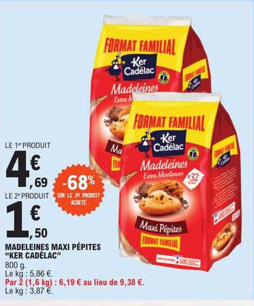 madeleines maxi pépites "ker cadélac"