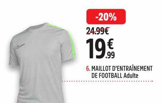 maillot d'entraînement de football adulte nike