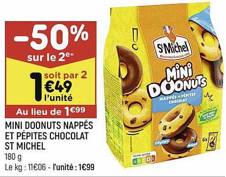 Mini Doonuts Nappés Et Pépites Chocolat St Michel
