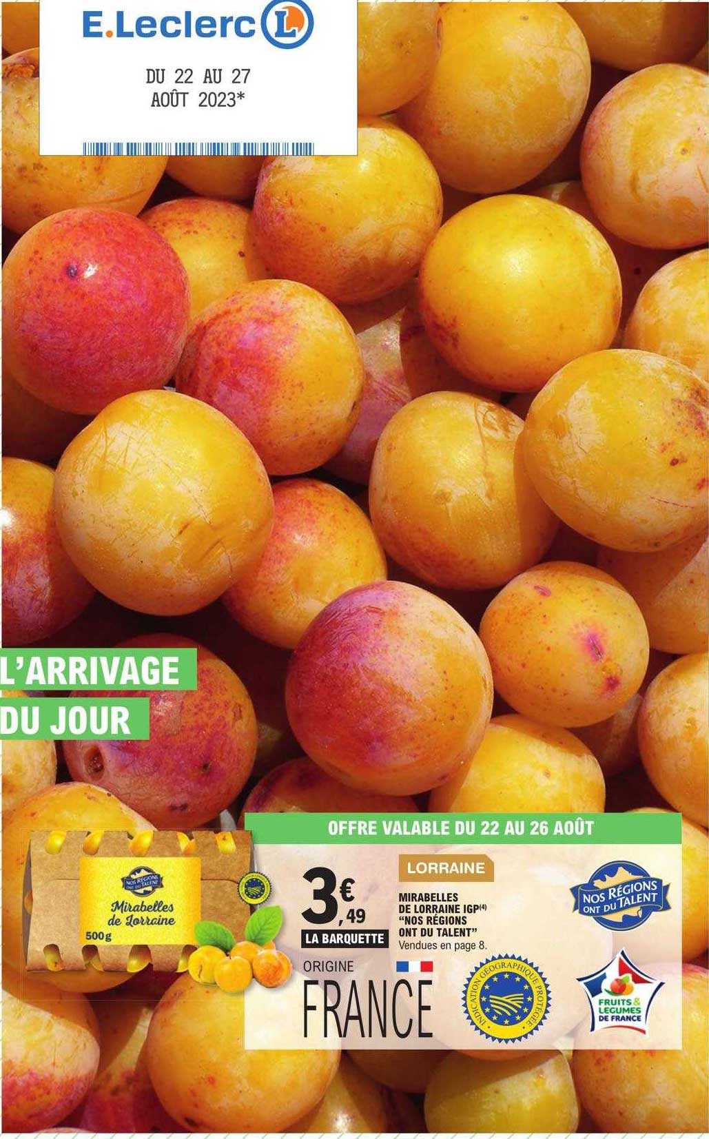 Mirabelles De Lorraine Igp "nos Régions Ont Du Tallent"