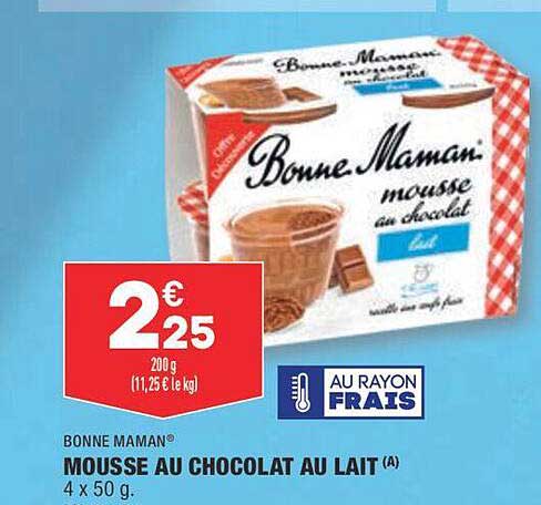 Mousse Au Chocolat Au Lait Bonne Maman