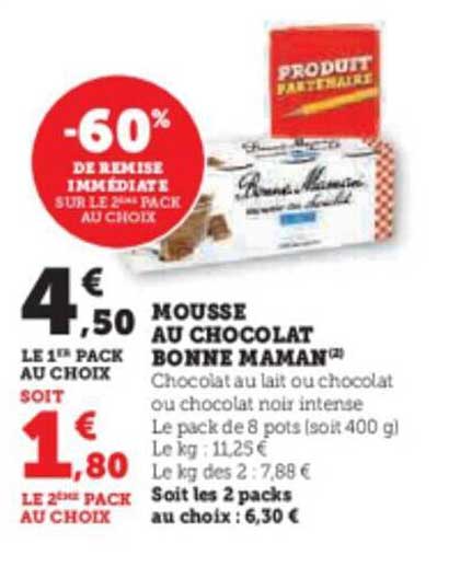 mousse au chocolat bonne maman